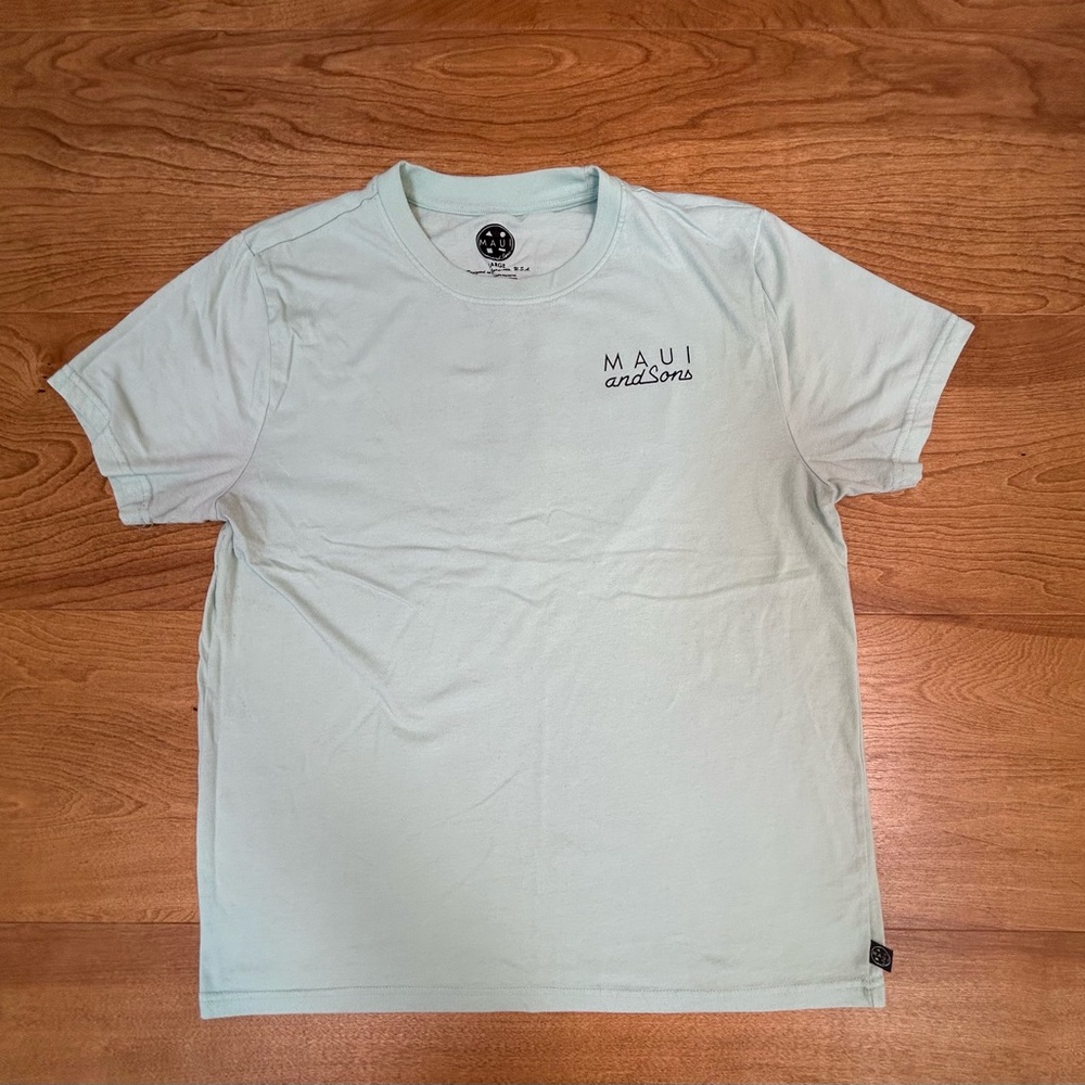 Maui and Sons Pale Mint Short Sleeve Crewneck Tee